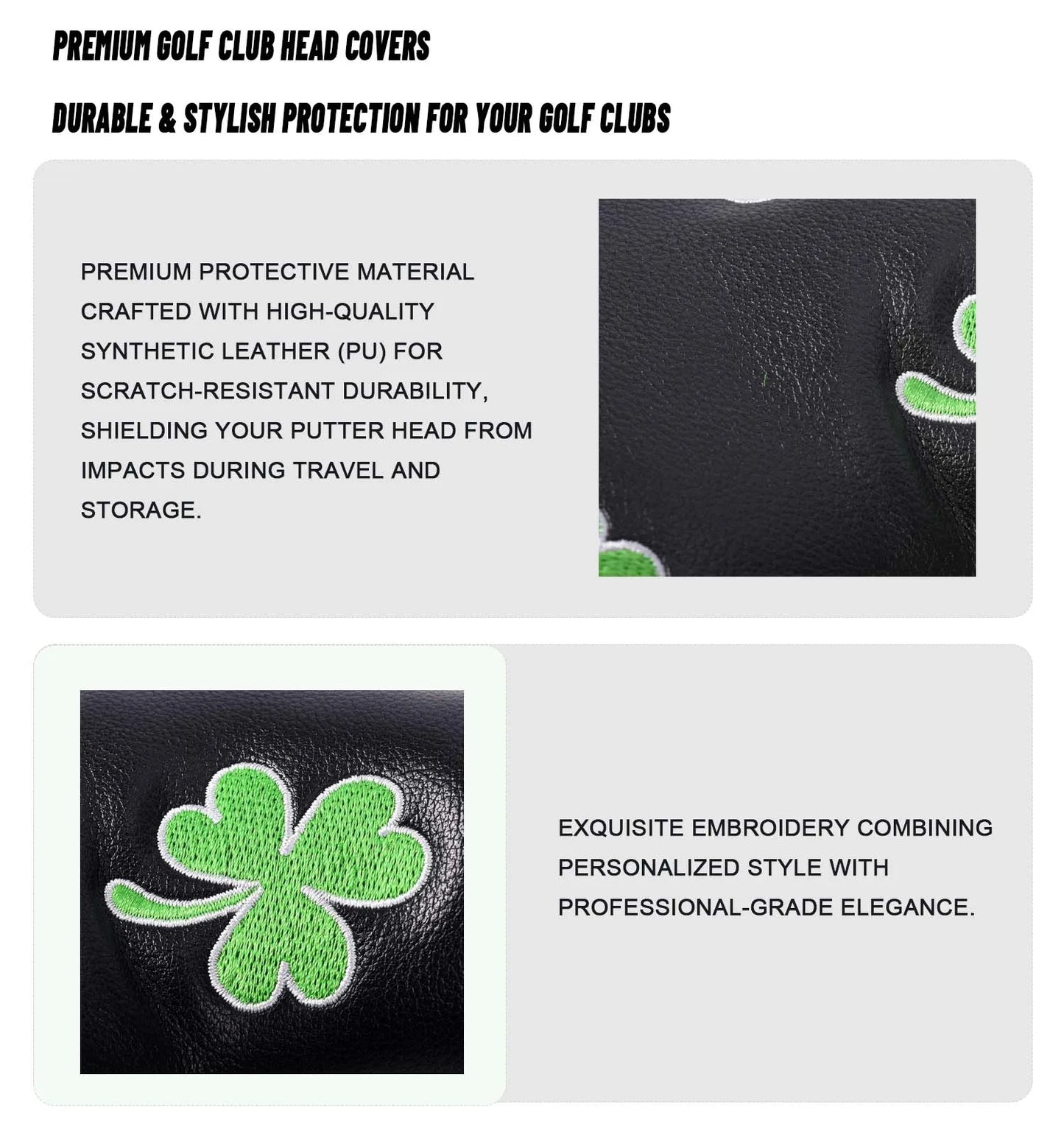 Shamrock Blade Putter Cover - White/Black